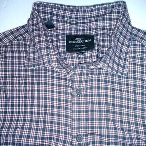 Rodd & Gunn Sports Fit Shirt 2XL Plaid Check Button Down Woven In Italy